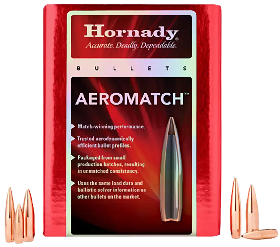 Hornady Aeromatch .224 69gr HPBT Sequential Match Rifle Bullets, 500/Box (6/Case) 227711