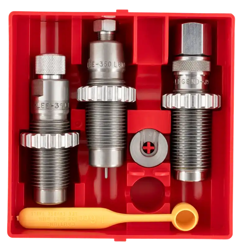 Lee 3-Die Steel Reloading Die Set for .350 Legend with Powder Through Expander 90078