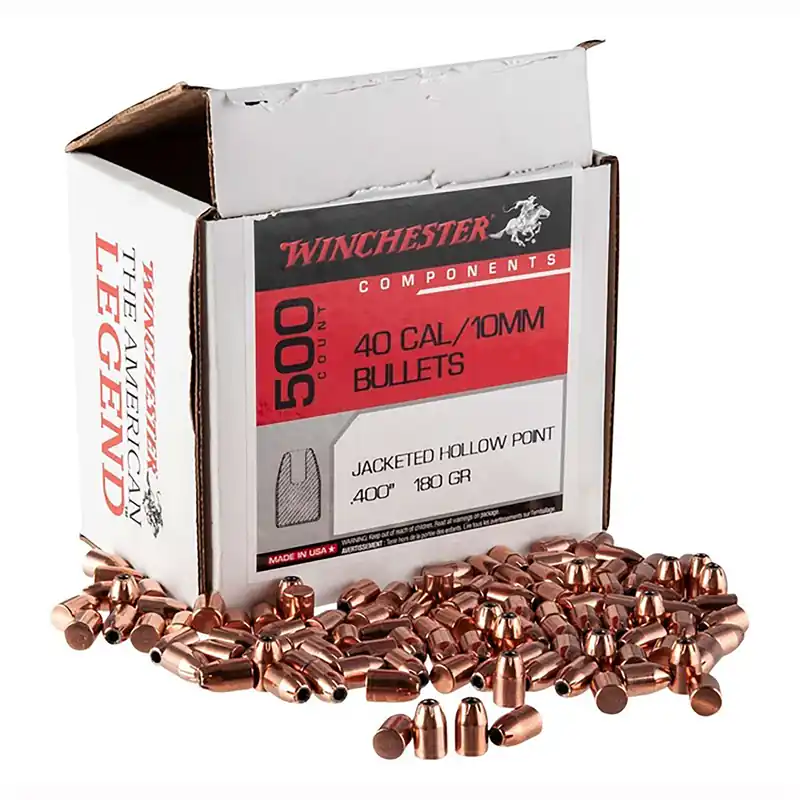 Winchester Ammo .40 S&W 180gr Jacketed Hollow Point Reloading Bullets 500/Box (3/Case) WB40HP180D