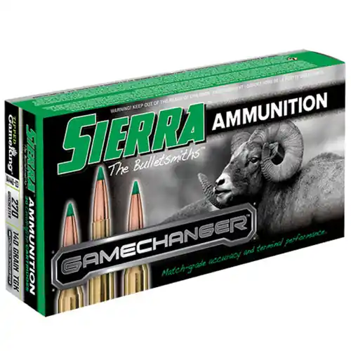 Sierra Bullets GameChanger .270 Winchester 140 Grain Tipped GameKing Ammo 2960 fps 20rd SIEA444003