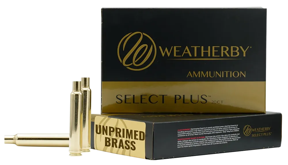 Weatherby Select Plus Unprimed Rifle Brass, 6.5 Weatherby RPM, 20 Count BRASS65RPM20CT