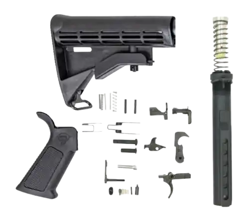 DPMS Panther Arms AR-10 Classic Lower Build Kit w/ Overmolded Grip & 6-Position Tube DP51655128521