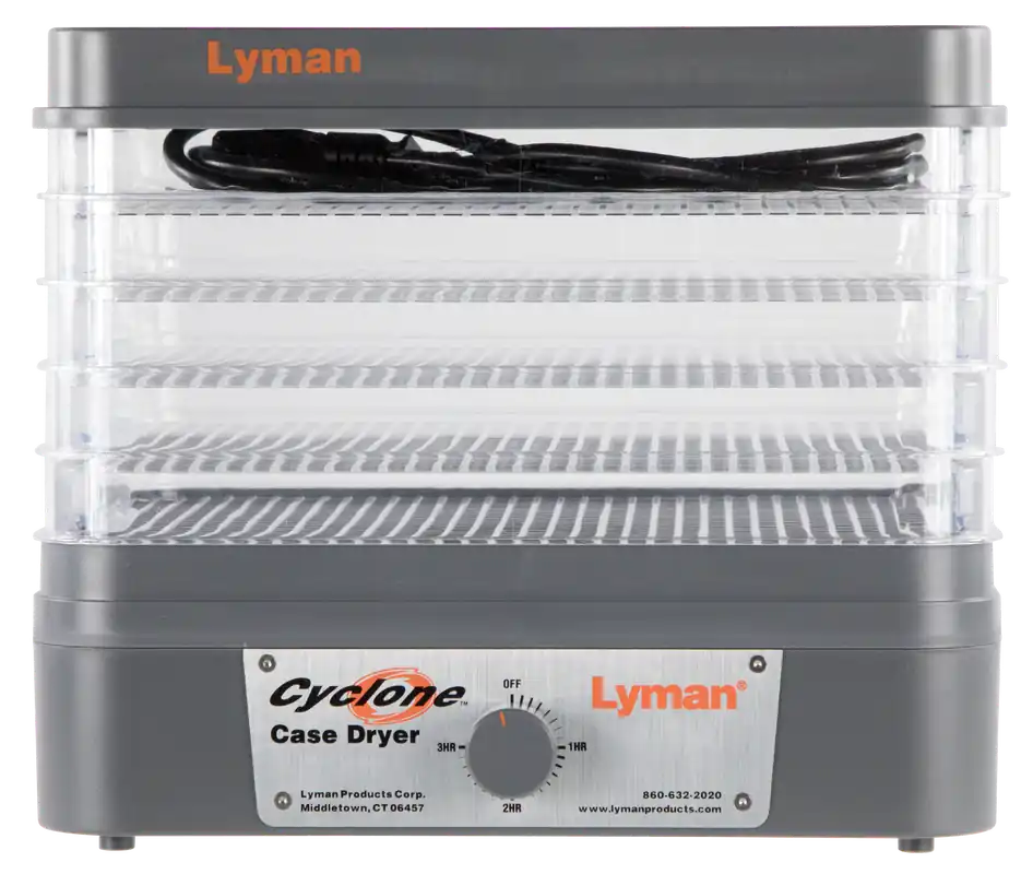 Lyman Cyclone Multi-Caliber Case Dryer, Heated Forced-Air Circulation with 3-Hour Timer 7631560