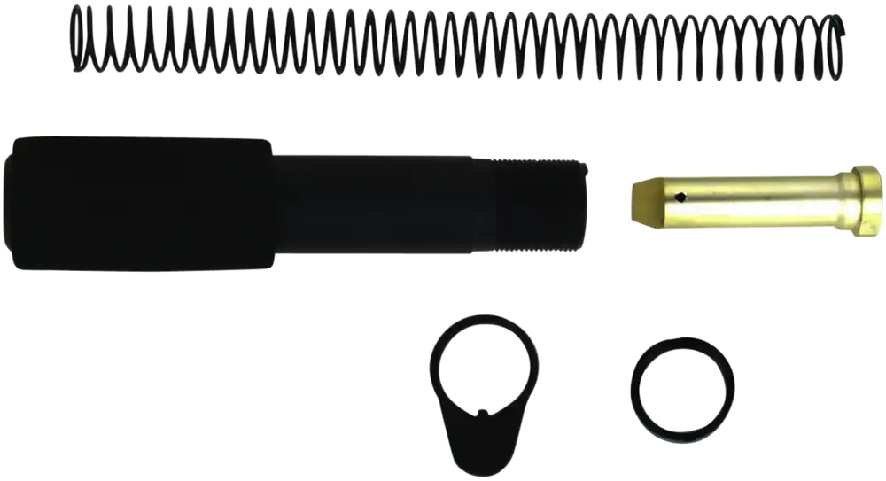 TacFire AR-15 Mil-Spec Pistol Buffer Tube Kit, Black w/ Buffer, Spring, End Plate & Nut MAR049A