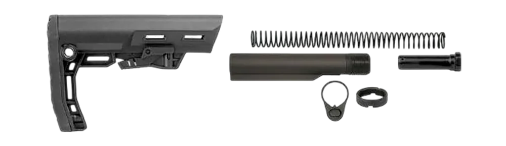TacFire 6-Position Operator Complete Stock Kit with Buffer Tube, Spring & Hardware MAR156OSK