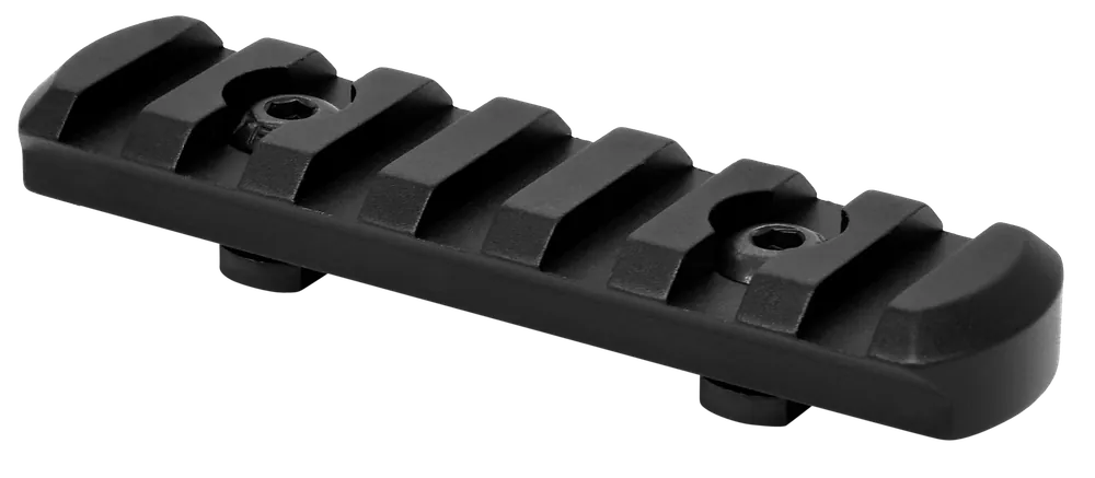 Warne M-LOK 7-Slot Mil-Spec Picatinny Rail Section, Black Anodized 6061-T6 Aluminum 6203M