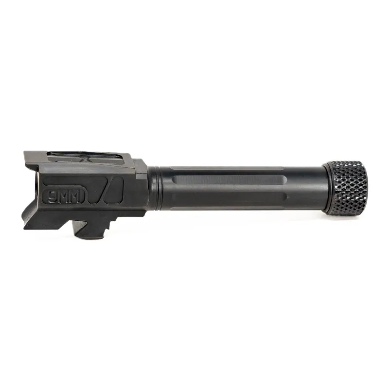Faxon Firearms Match Series Barrel for Glock 43/43X 9mm, Fluted Threaded, Black GB910N43SGQ-T