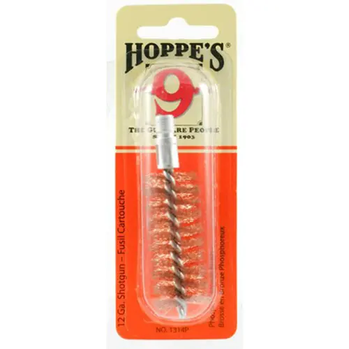Hoppe‘s Phosphor Bronze Bore Brush for 12 Gauge Shotguns, Stout Bristles for Lead Removal HOP1314P