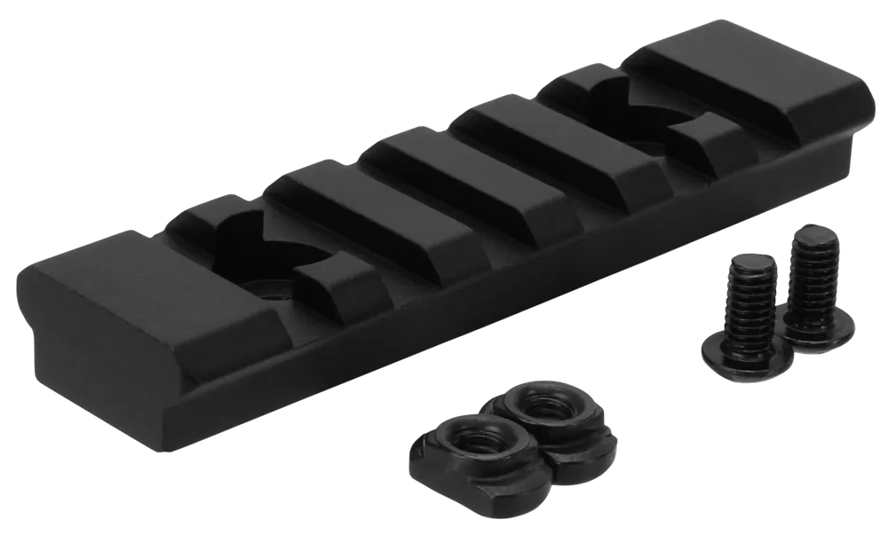 TacFire M-LOK Picatinny Rail Section, 3in 7-Slot Black Anodized Aluminum with Hardware MAR105M