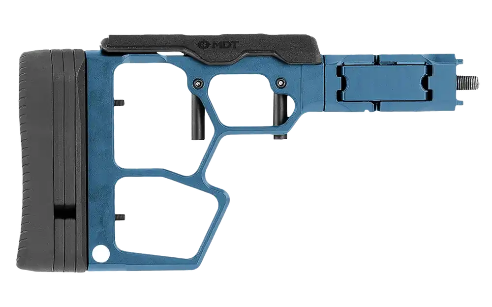 MDT SRS-XF Rifle Stock, Cerakote Titanium Blue, Precision Shooting Upgrade, 114484TBL