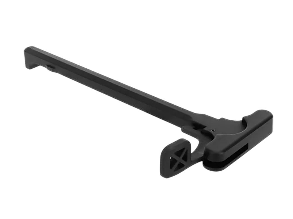 TacFire AR-15 Charging Handle Extended Steel Latch for Faster Manipulation, Black - MAR092S