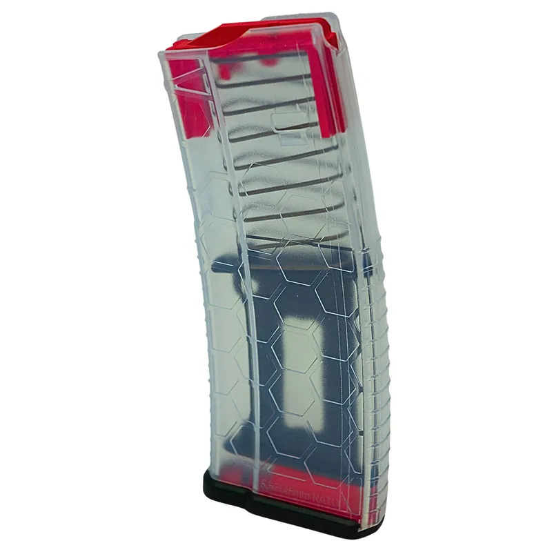 HEXMAG HEXVIEW Series 2 AR-15 Magazine, 10-Round Clear Polymer for 5.56 NATO/.223 Rem HX1030-AR15S2-CLR
