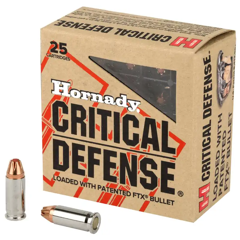 Hornady Critical Defense .25 ACP 35gr Flex Tip Expanding (FTX) Handgun Ammo 90014