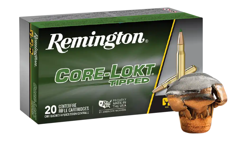 Remington Core-Lokt Tipped .30-06 Springfield 165gr Hunting Rifle Ammo, 20 Round Box 29035