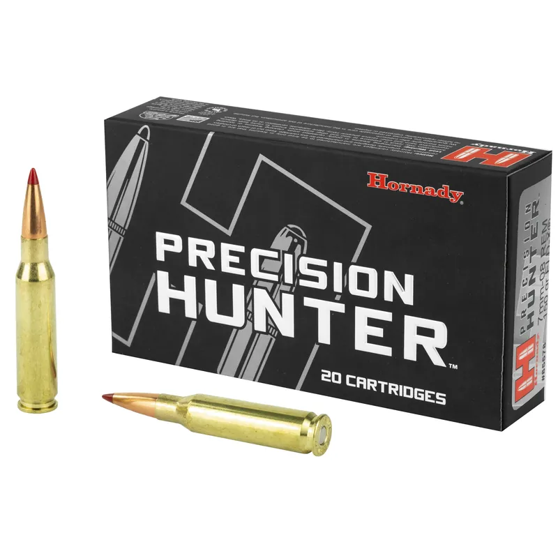 Hornady Precision Hunter 7mm-08 Remington 150 Grain ELD-X Rifle Ammo 20-Round Box 85578