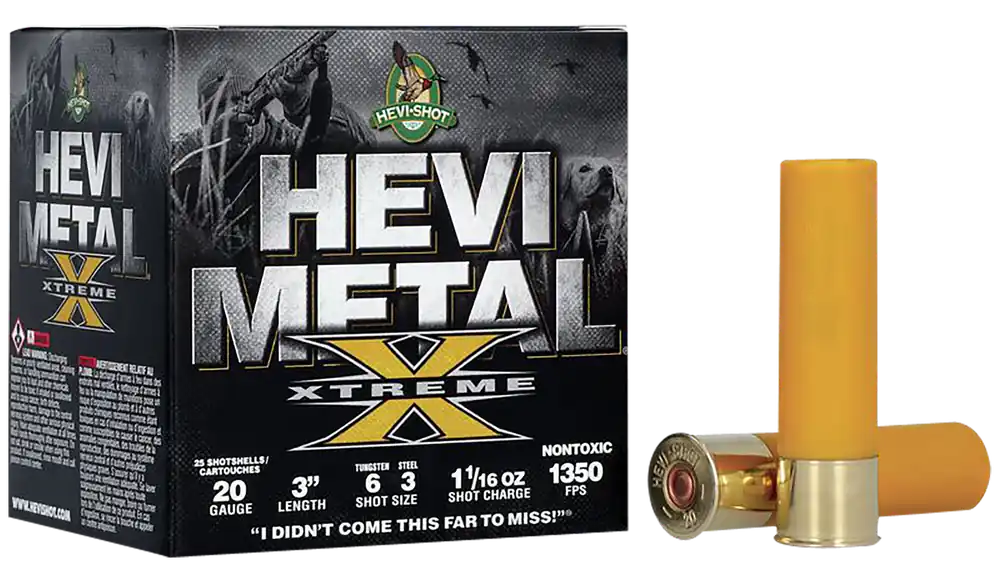 HEVI-Shot HEVI-Metal Xtreme 20 Gauge 3in 1-1/16oz Steel/Tungsten 6/ 3 25rd HS39206
