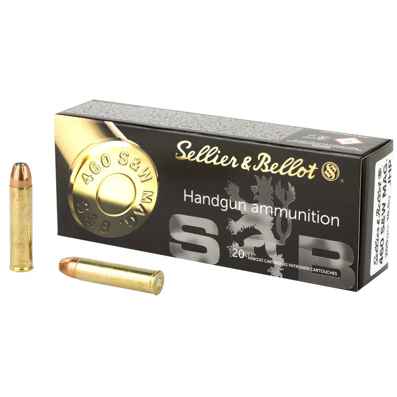 Sellier & Bellot .460 S&W Magnum 255gr Jacketed Hollow Point Handgun Ammo, 20 Rounds SB460B