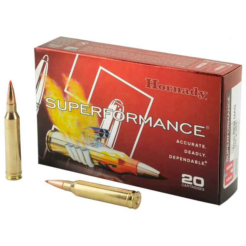 Hornady Superformance 7mm Remington Magnum 139gr SST Centerfire Rifle Ammo, 20rd Box 80593