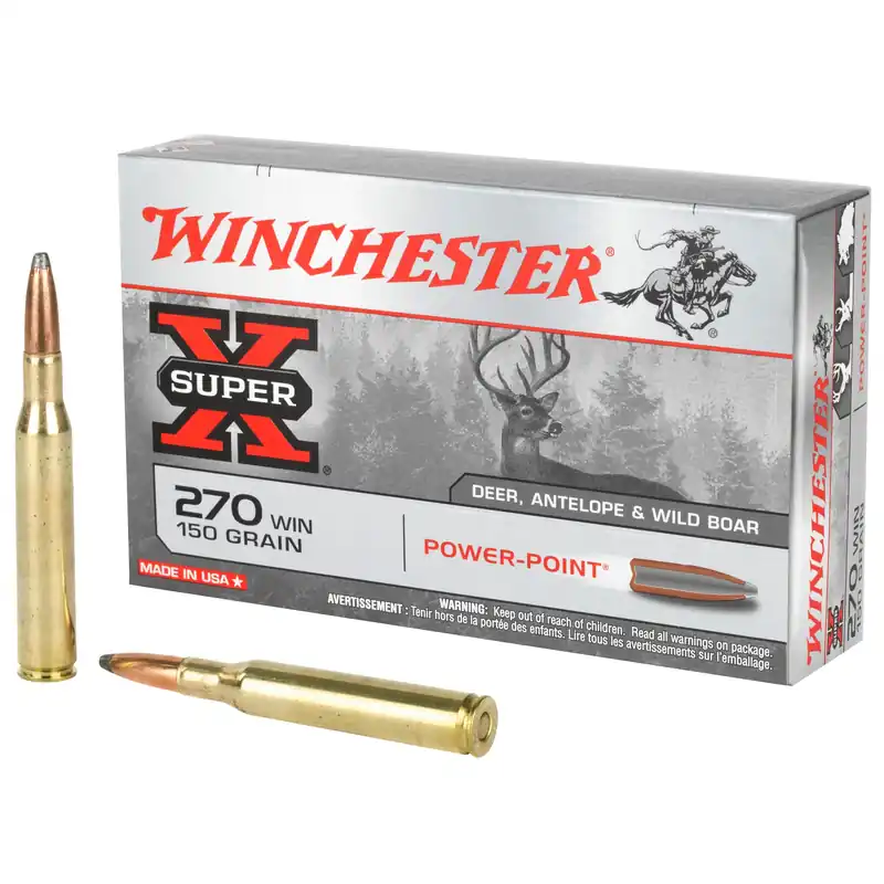 Winchester Super-X Power-Point .270 Winchester 150 Grain Rifle Ammo, 20-Round Box X2704