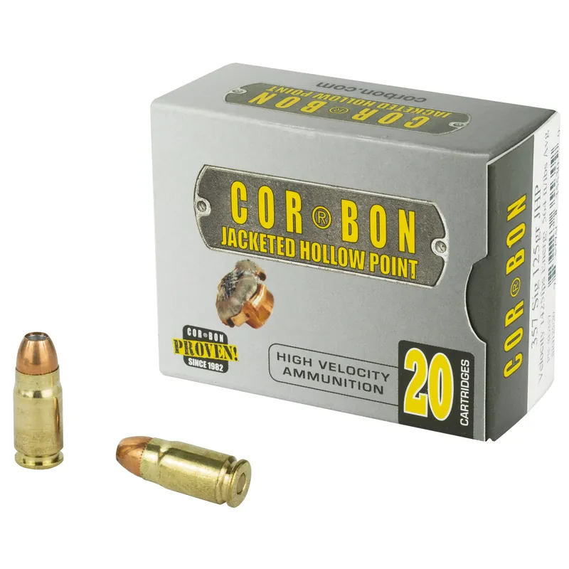 Corbon Ammo .357 SIG 125gr Jacketed Hollow Point Self Defense Ammo, 20-Round Box 357SIG125
