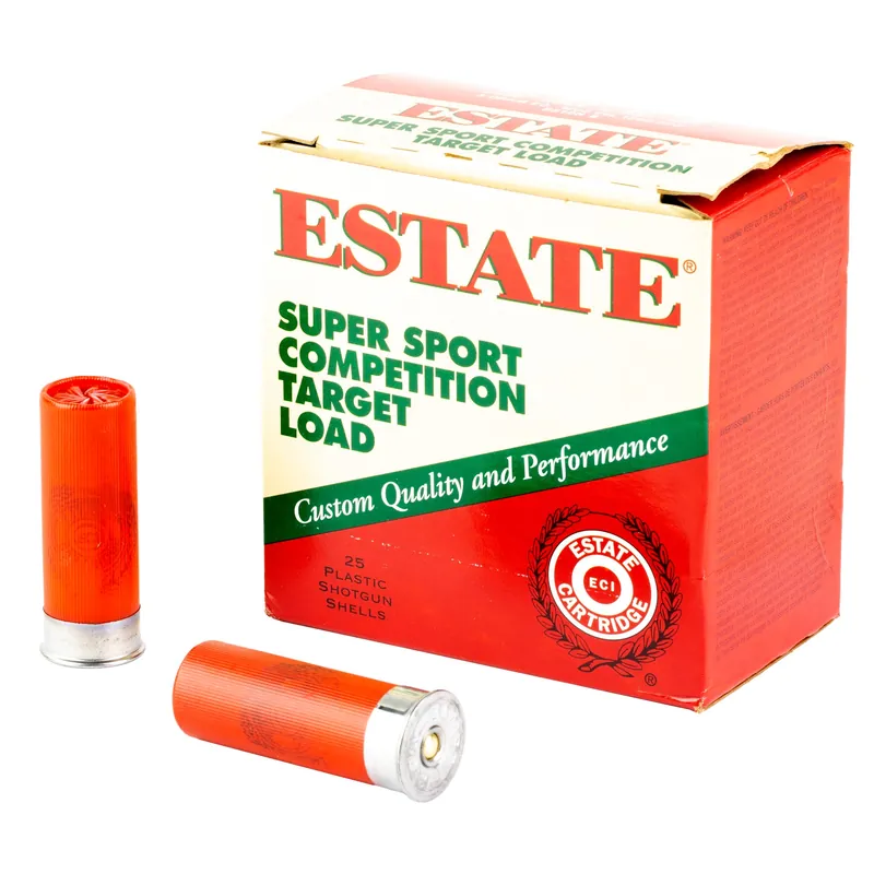 Federal Estate Super Sport Competition Target 12 Gauge 2.75in 8 Lead Shot 25rd Shotshells SS12H8