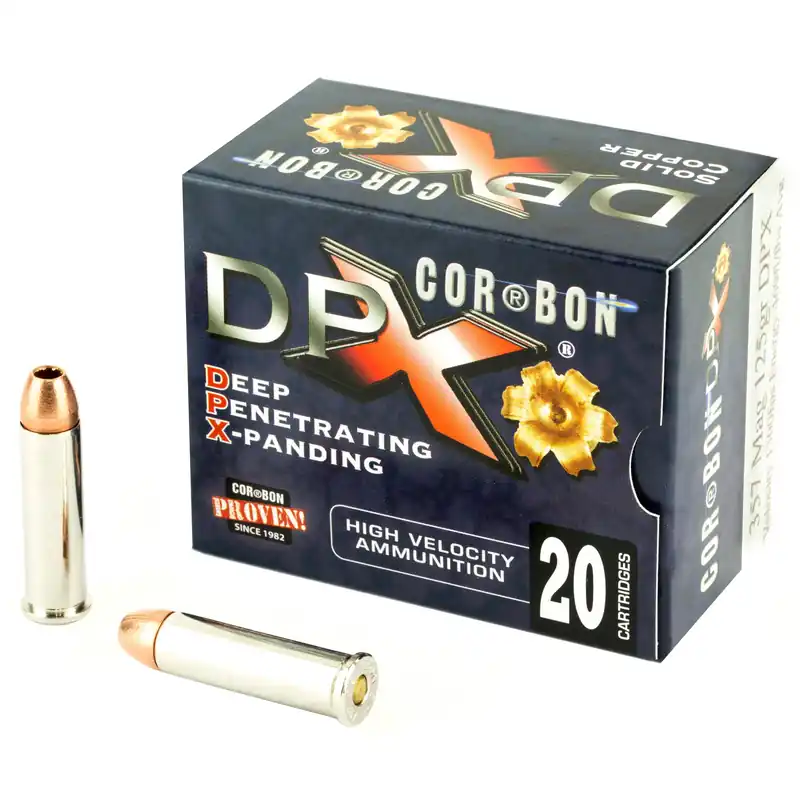 Corbon Ammo DPX Deep Penetrating X .357 Magnum 125gr Solid Copper Hollow Point, 20rd DPX357125