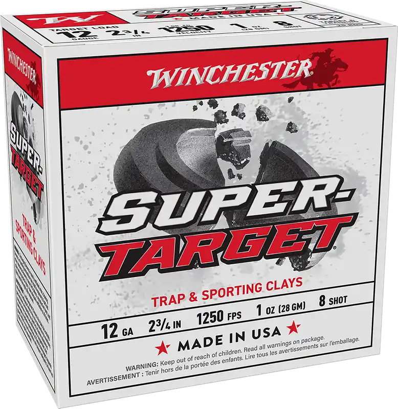 Winchester Super-Target 12 Gauge 2.75in Shotshells 1 oz 8 Shot 1250 FPS TRGT12508