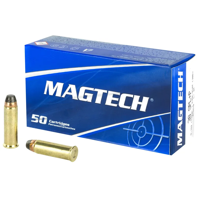 Magtech .38 Special +P 125 Grain Semi-Jacketed Soft Point Flat 50rd Handgun Ammo 38D