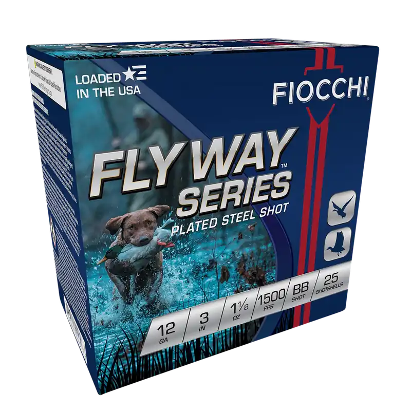 Fiocchi Flyway Series 12 Gauge 3in Steel BB Shotshells 1-1/8oz 123STBB 25rd Box