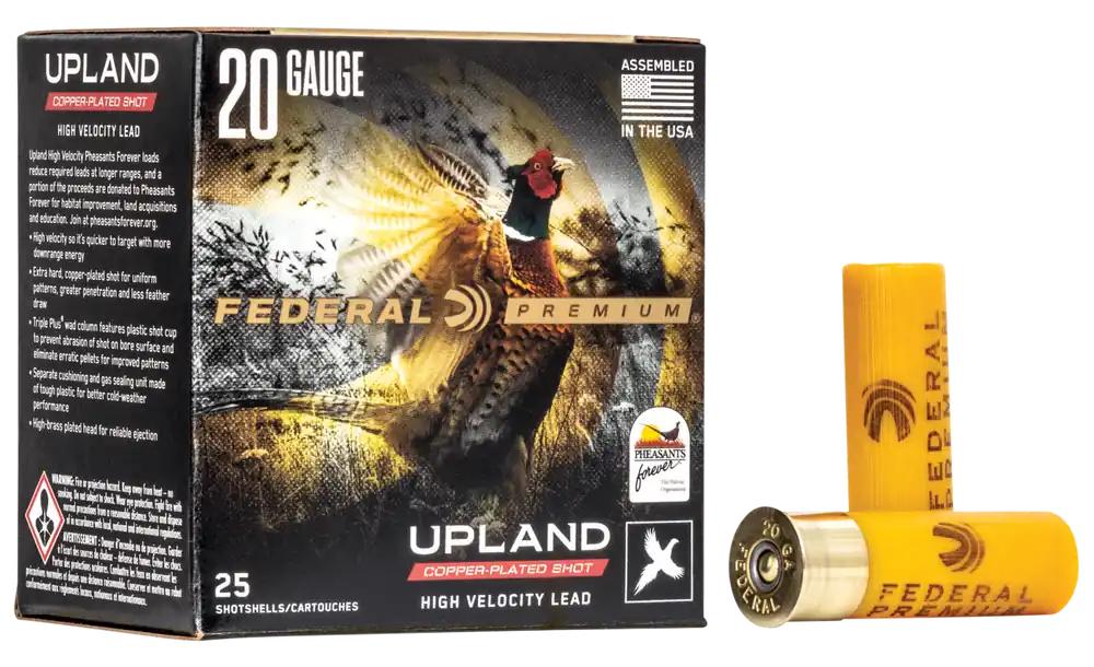 Federal Premium Wing-Shok Pheasants Forever High Velocity 20 Gauge 2.75in 1oz 6 Shotshells PF2046