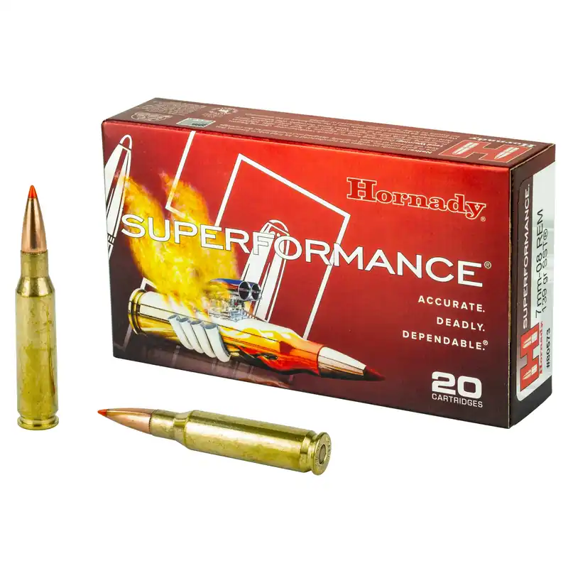 Hornady Superformance 7mm-08 Remington 139gr SST Polymer Tip Rifle Ammo, 20-Round Box 80573