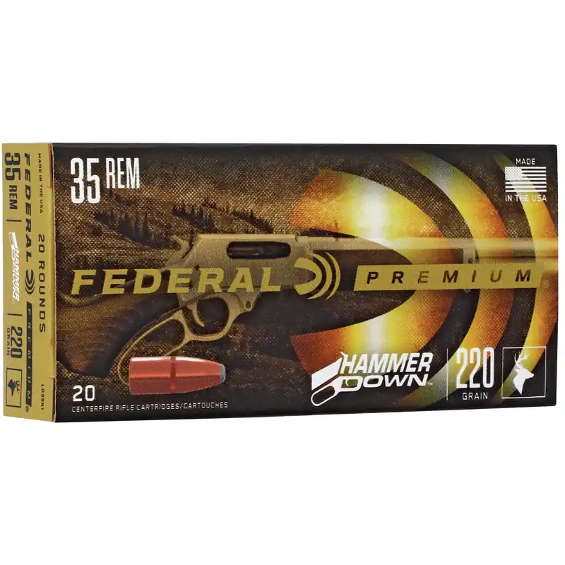 Federal Premium HammerDown .35 Remington 220gr Soft Point Lever-Action Rifle Ammo LG35R1
