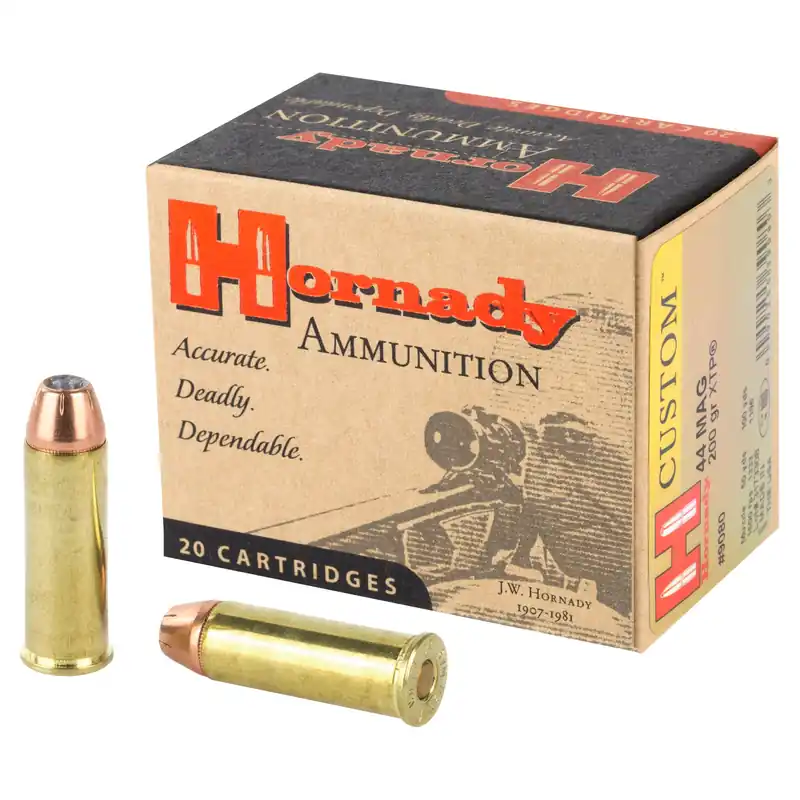 Hornady Custom .44 Magnum 200gr XTP Jacketed Hollow Point Handgun Ammo, 20 Rounds 9080