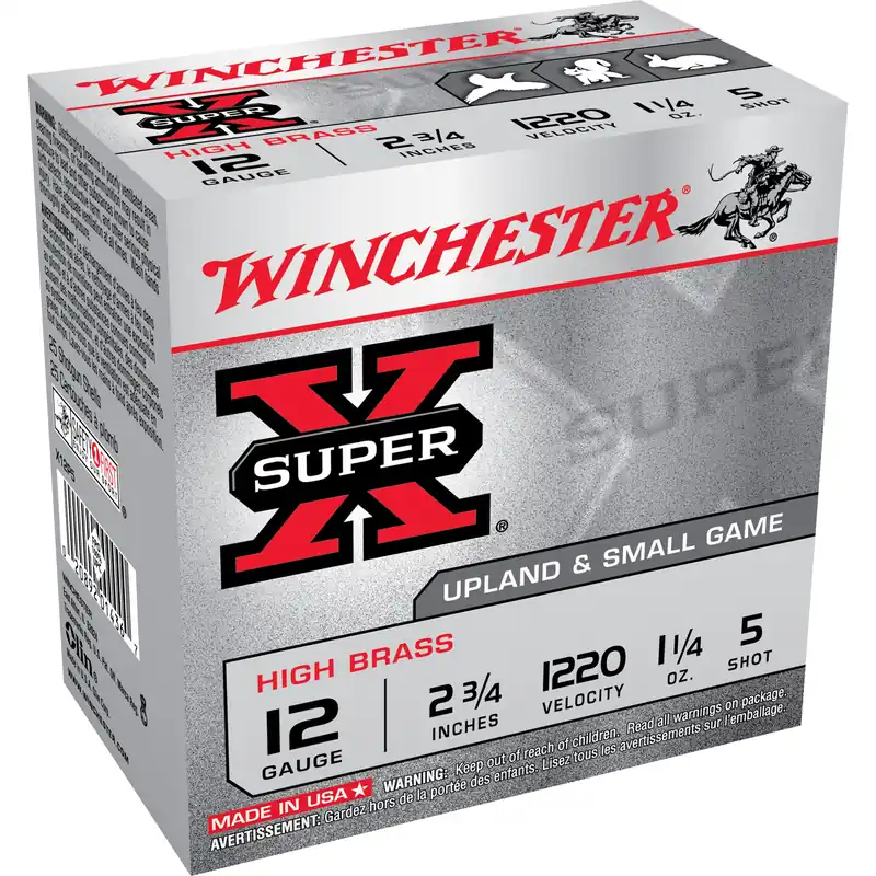 Winchester Ammunition Super-X High Brass 12 Gauge 2-3/4in 5 Shotshells 25/250, X12P5