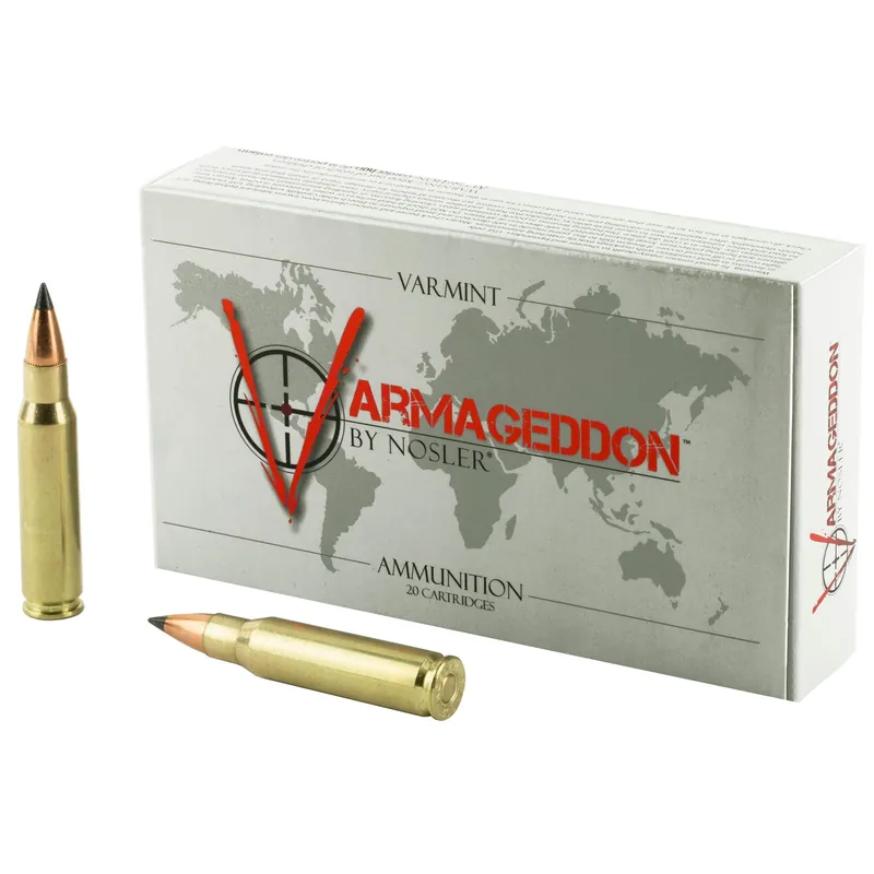 Nosler Varmageddon .308 Winchester 110gr Flat Base Tipped Varmint Rifle Ammo (20rd) 40272