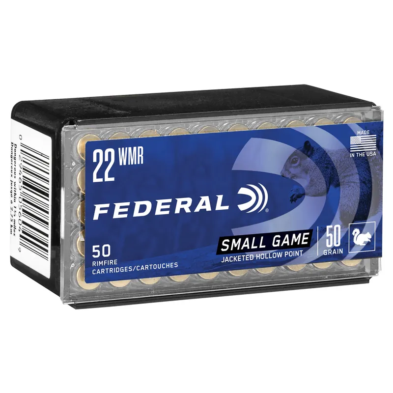 Federal Game-Shok .22 WMR 50 Grain Jacketed Hollow Point Rimfire Ammo, 50 Rounds 757