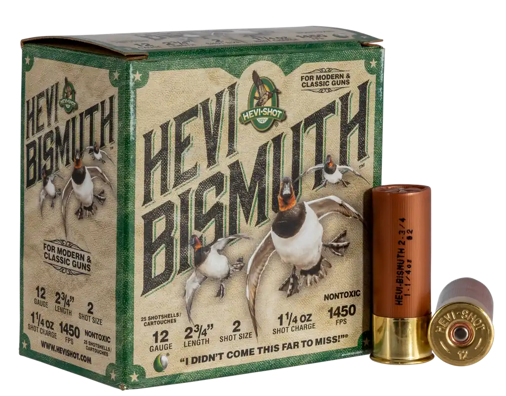 HEVI-Shot HEVI-Bismuth Waterfowl 12 Gauge 2-3/4in 2 Shot 1-1/4oz 1450 FPS HS14702