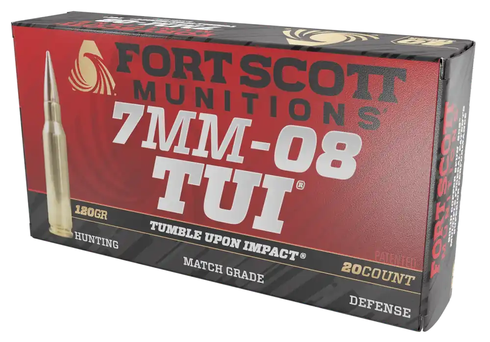 Fort Scott Munitions TUI 7mm-08 Remington 120gr Solid Copper Spun Rifle Ammo 20rd Box 7MM08120SCV1