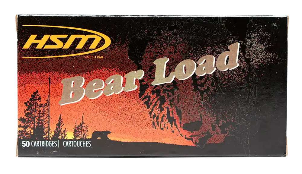 HSM Bear Load .45 Colt +P 325gr Wide Flat Nose Centerfire Handgun Ammo, 50rd Box 45C7N