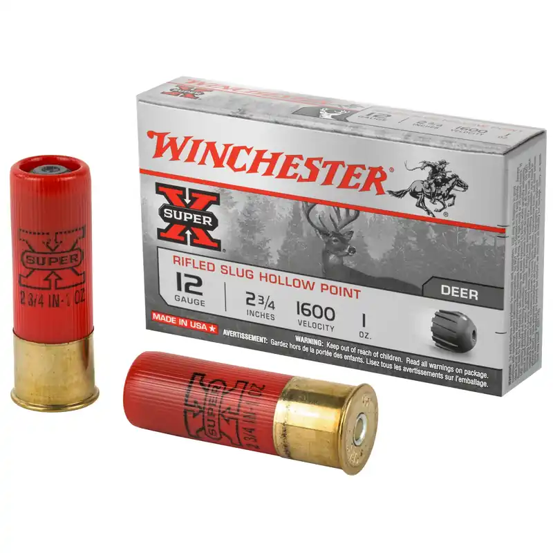 Winchester Ammunition Super-X 12 Gauge 2-3/4 in 1 oz Rifled Hollow Point Slug 1600 FPS X12RS15