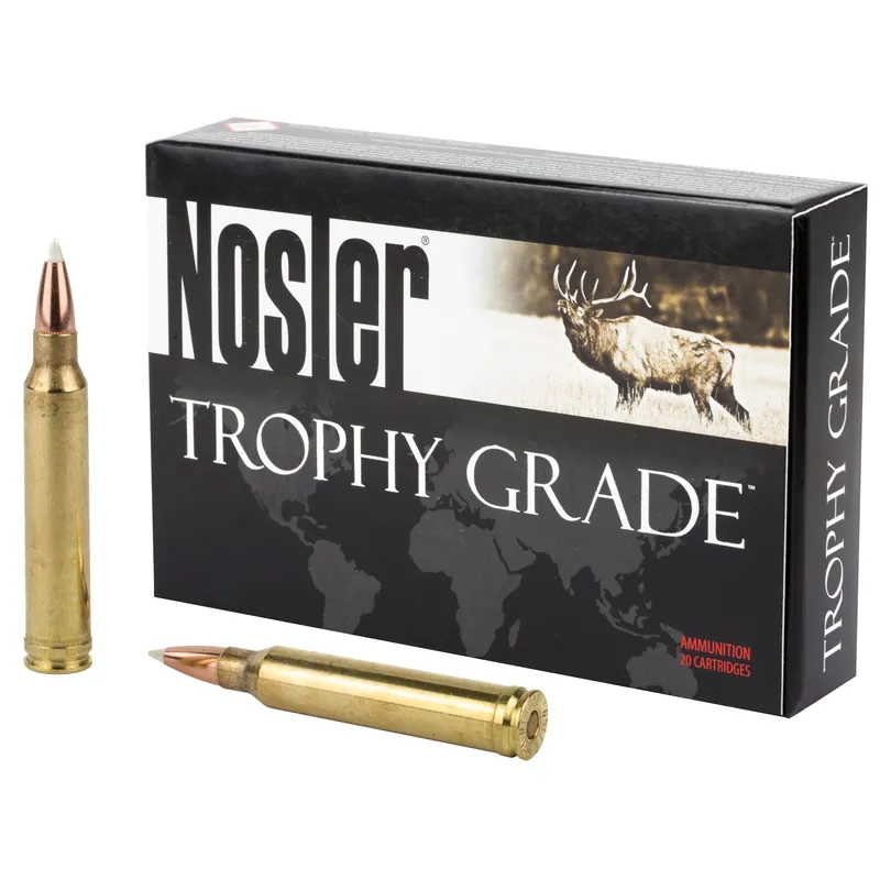 Nosler Trophy Grade .300 Winchester Magnum 180gr AccuBond Hunting Ammo, 20-Round Box 60059