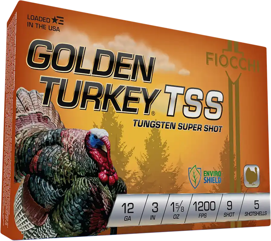 Fiocchi Golden Turkey Tungsten Super Shot (TSS) 12 Gauge 3in 9 1-5/8oz 123TSS9