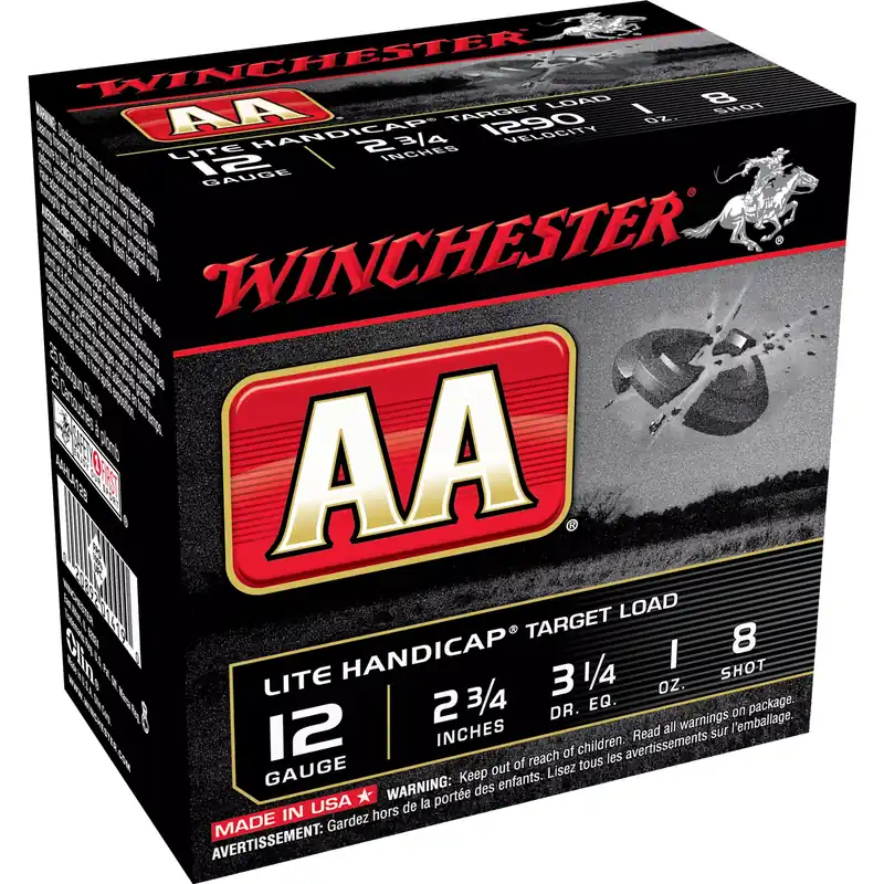 Winchester Ammunition AA Lite Handicap Target Shotshells 12 Gauge 2-3/4" 8 1 oz AAHLA128