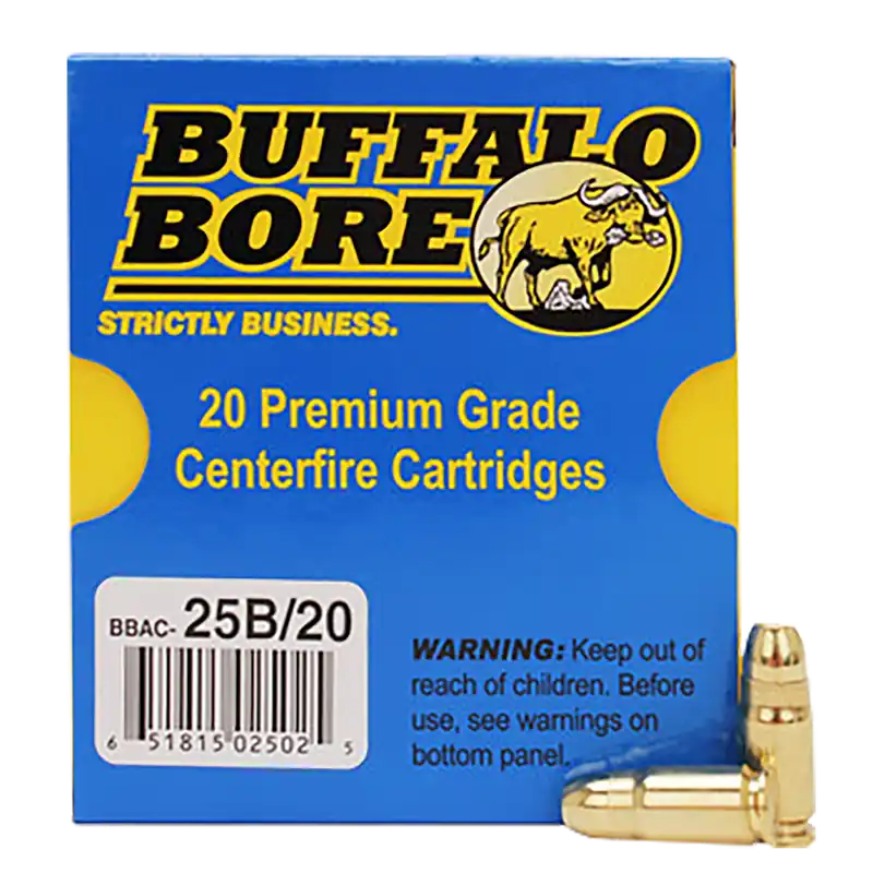Buffalo Bore Strictly Business .357 SIG 125gr Full Metal Jacket Flat Nose Ammo, 20rd Box 25B20
