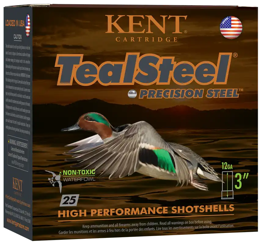 Kent Cartridge TealSteel Precision Steel 12 Gauge 3in 1-1/4oz 6 Shot Shotshells KTS123366