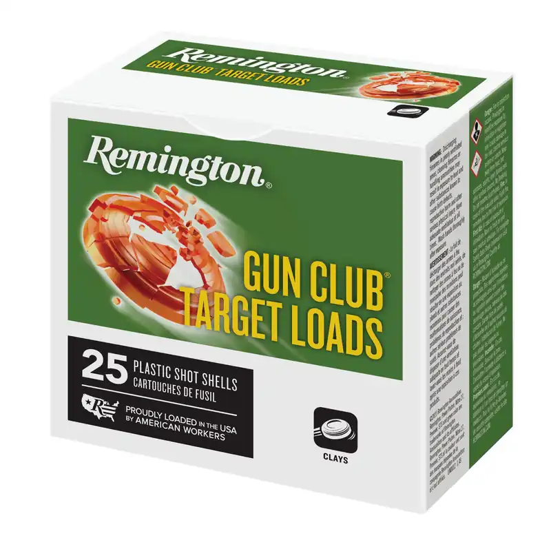 Remington Gun Club Target Loads 12 Gauge 2-3/4in 1oz 8 Lead Shot 25rd Box 20081