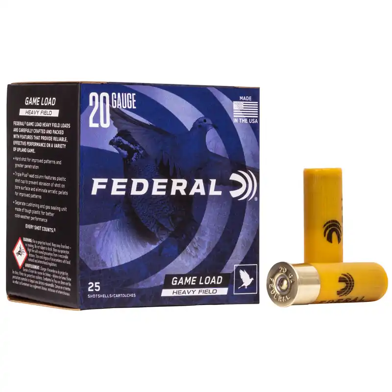 Federal Game-Shok Heavy Field 20 Gauge 2 3/4-Inch 6 Lead Shot Shotshells 25ct H2026