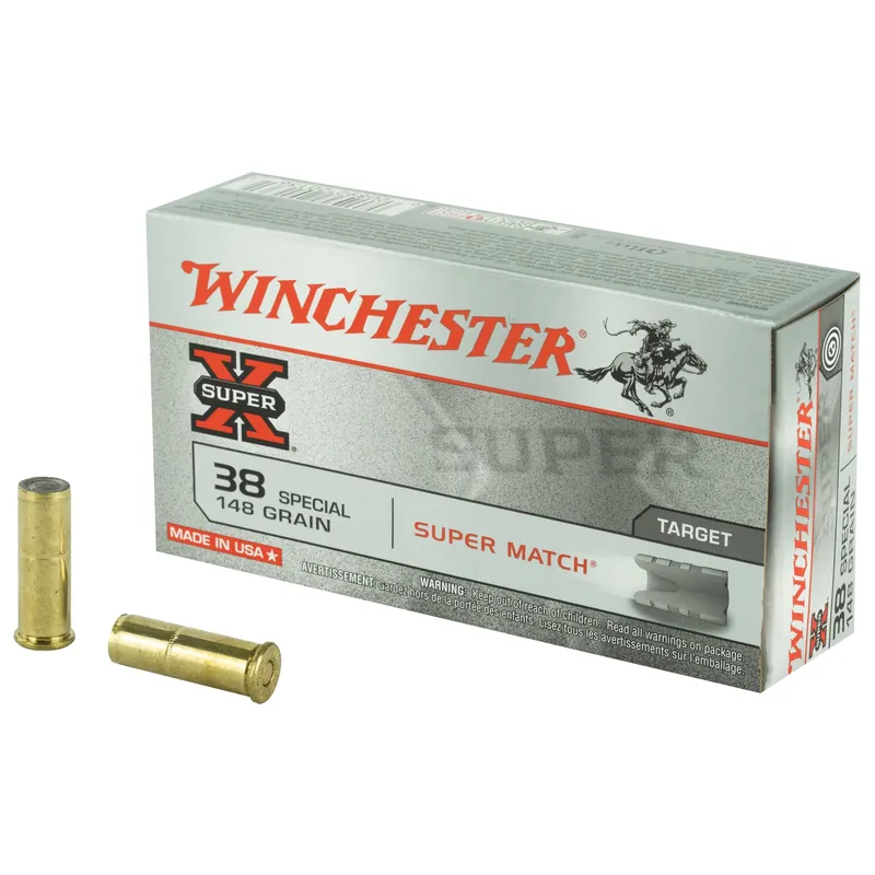Winchester Super-X .38 Special 148gr Lead Wadcutter Target Ammo 50-Round Box X38SMRP