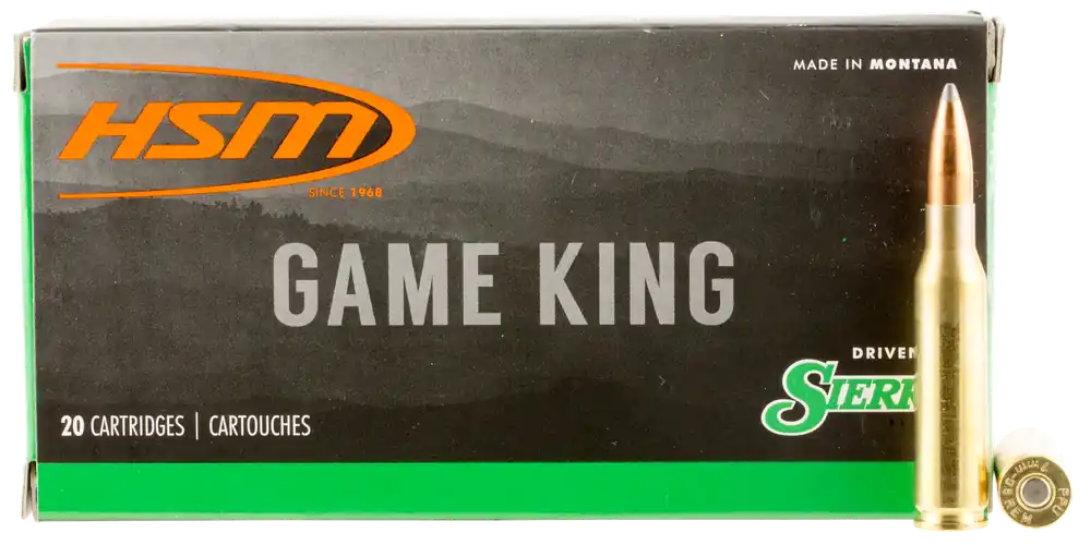 HSM Game King 7mm-08 Remington 160gr Sierra GameKing Spitzer Boat Tail Ammo (20/Box) 7MM089N