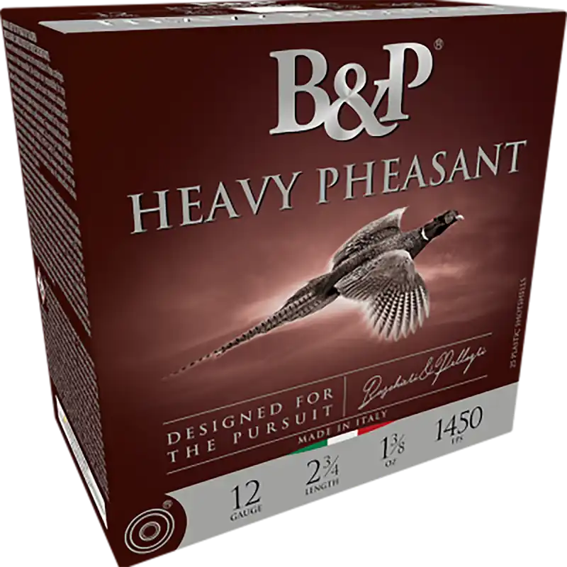 B&P AMMUNITION Heavy Pheasant 12 Gauge 2.75in 5 Nickel-Plated Lead Shotshells 12B38H5